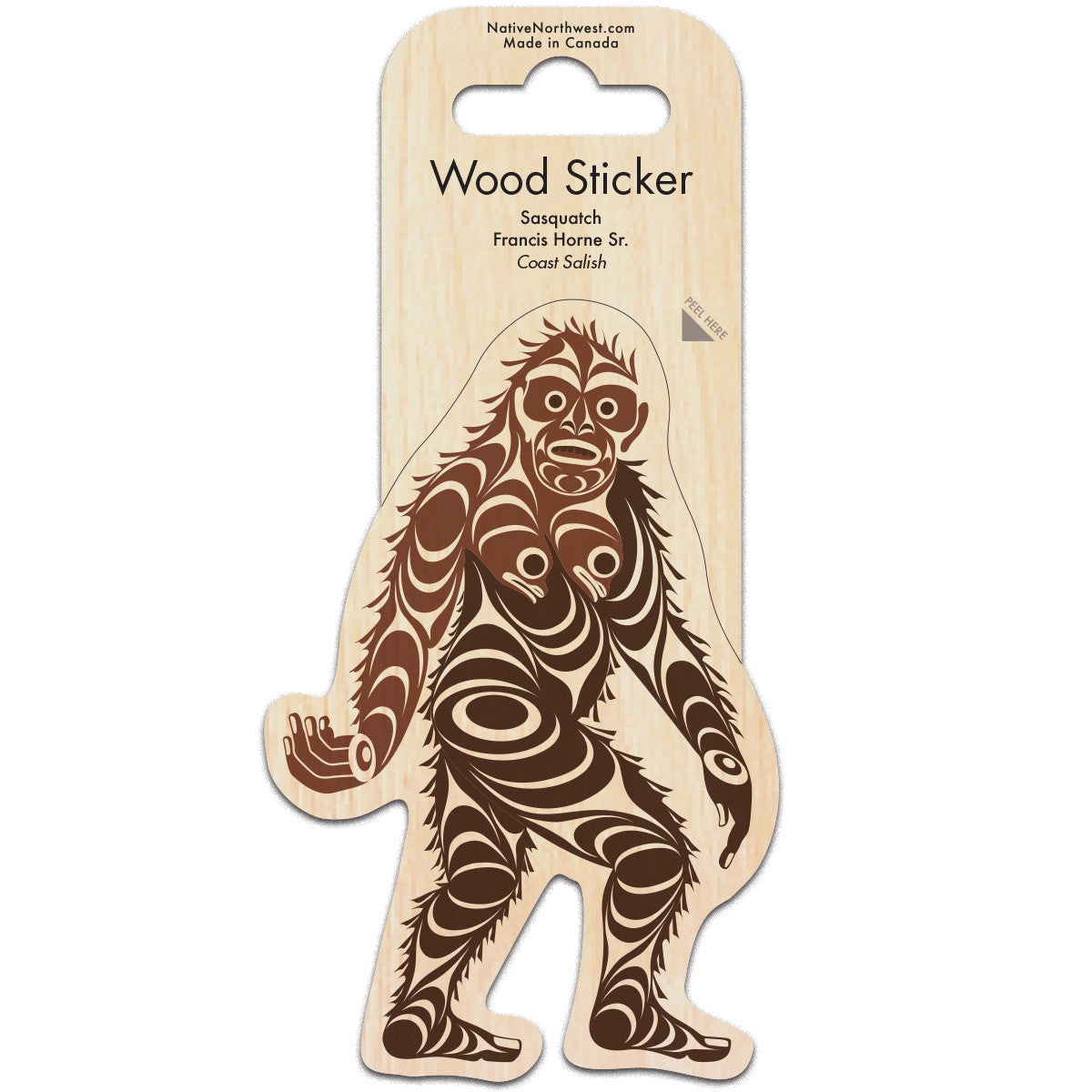 Sasquatch Wood Sticker