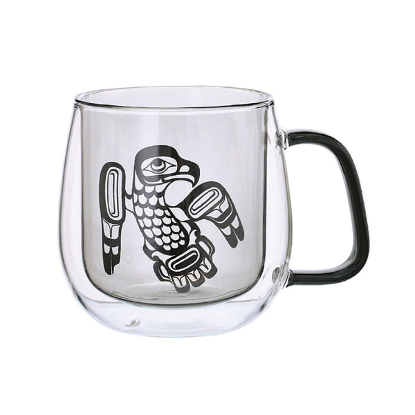 Double Walled Glass Mug - Eagle