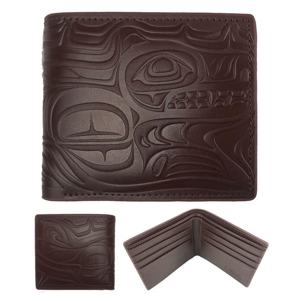 Leather Embossed Wallet - Wolf – Fish Creek Company