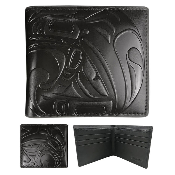 Leather Embossed Wallet - Killer Whale