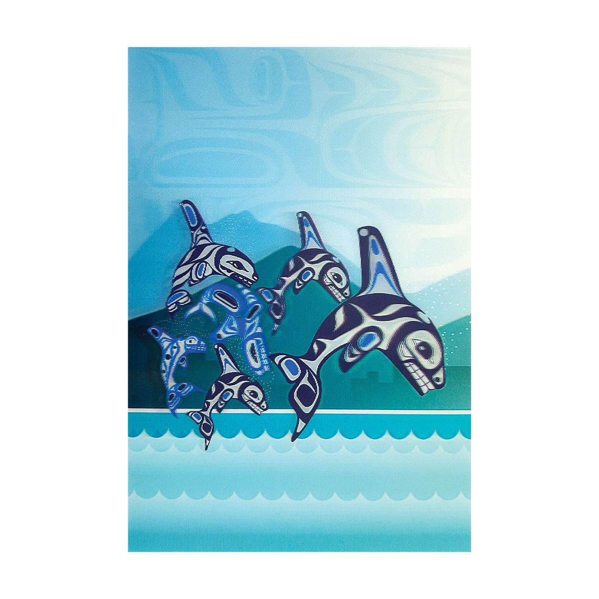 3D Card - Orca Family