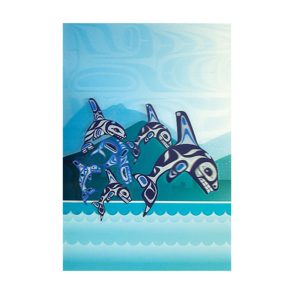 3D Card - Orca Family
