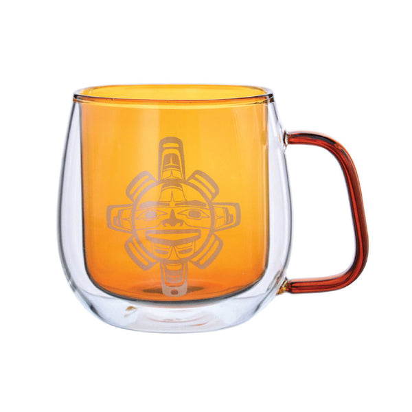 Double Walled Glass Mug - Sun