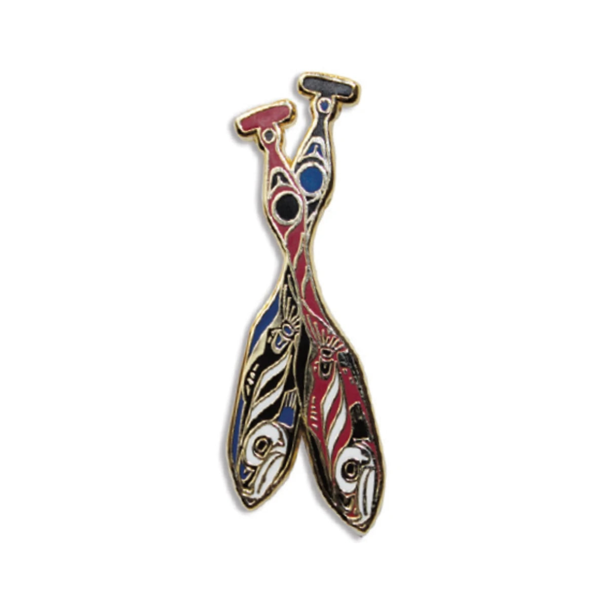 Salmon Paddles Hat Pin