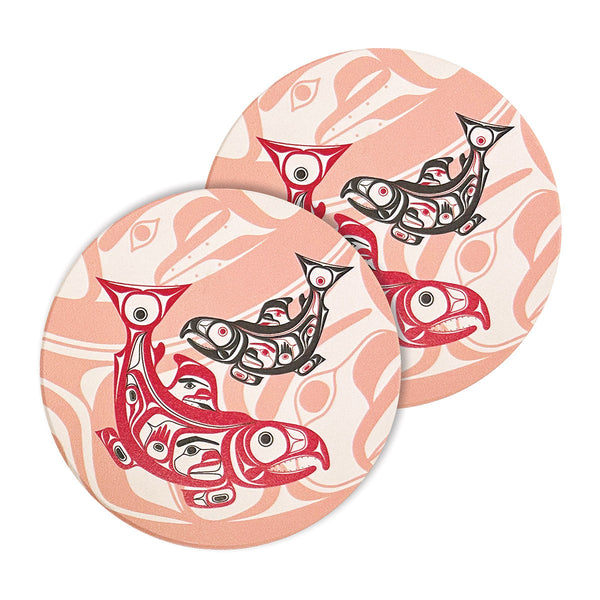 Ceramic Coaster - Salmon