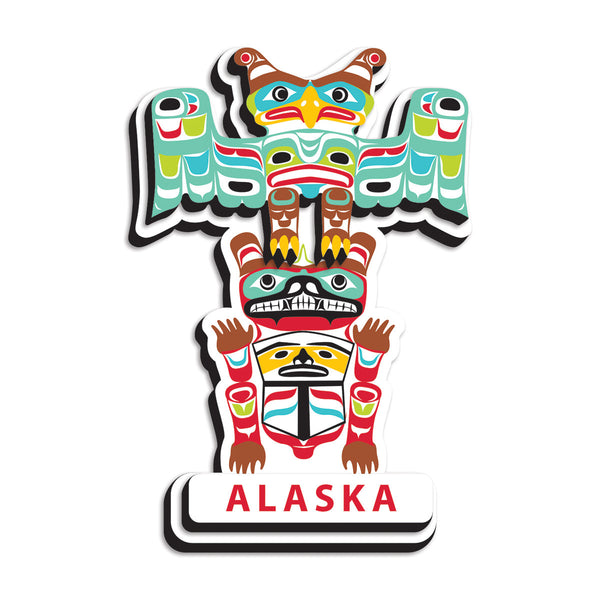 Alaska Totem 3D Magnet