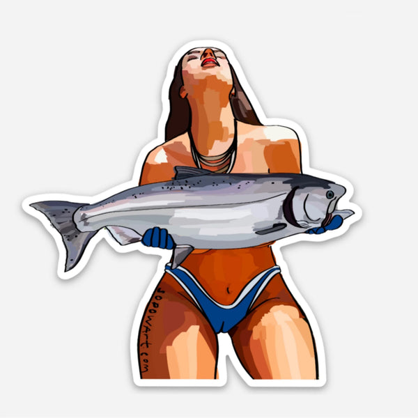 Queen Salmon Sticker