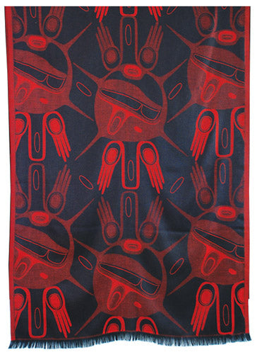 Native Hands Scarf - Red-Black