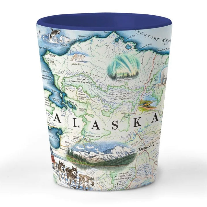 Alaska Map Shotglass