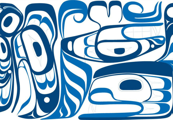 Raven Whale Wolf Postcard