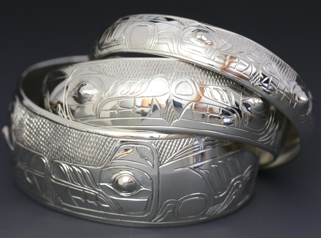 Wolf 6" Silver Bracelet by Chilton