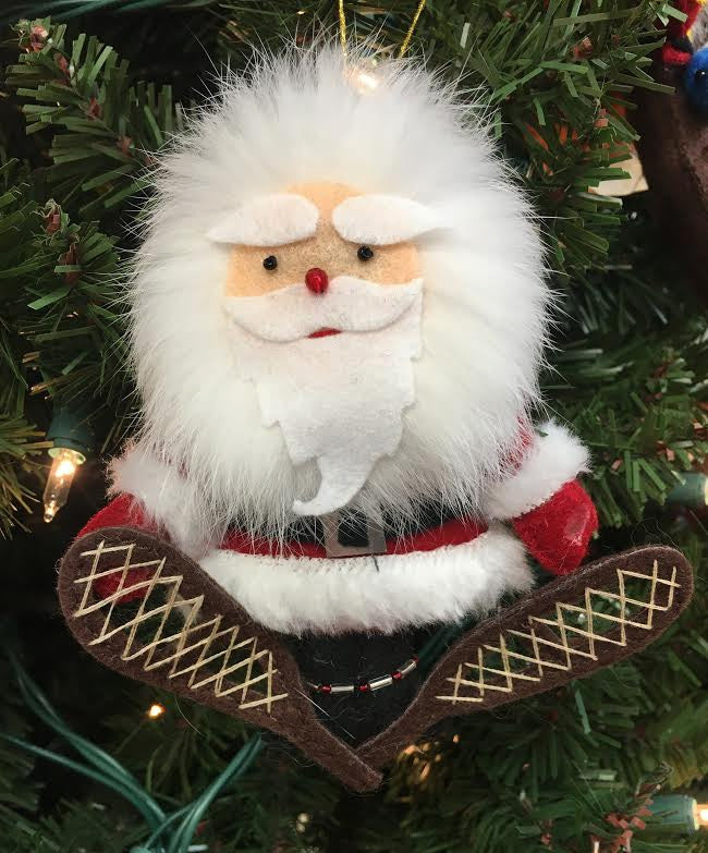 Santa Snowshoe Ornament