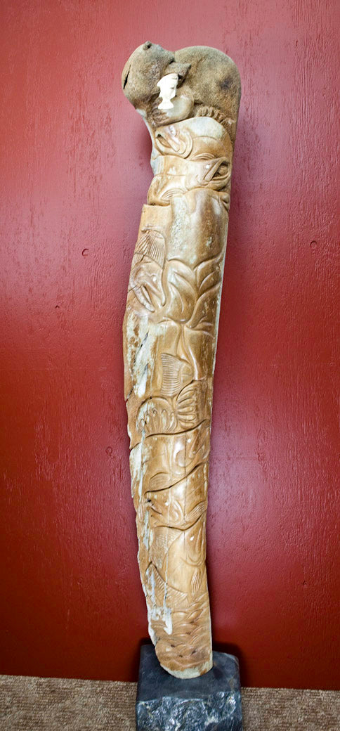 Totem Whale Bone Carving