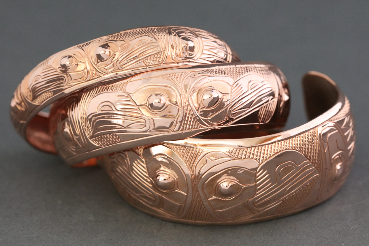 Spreadwing Lovebirds 6" Copper Bracelet