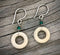 Mammoth Ivory Cut Out Circle Earrings