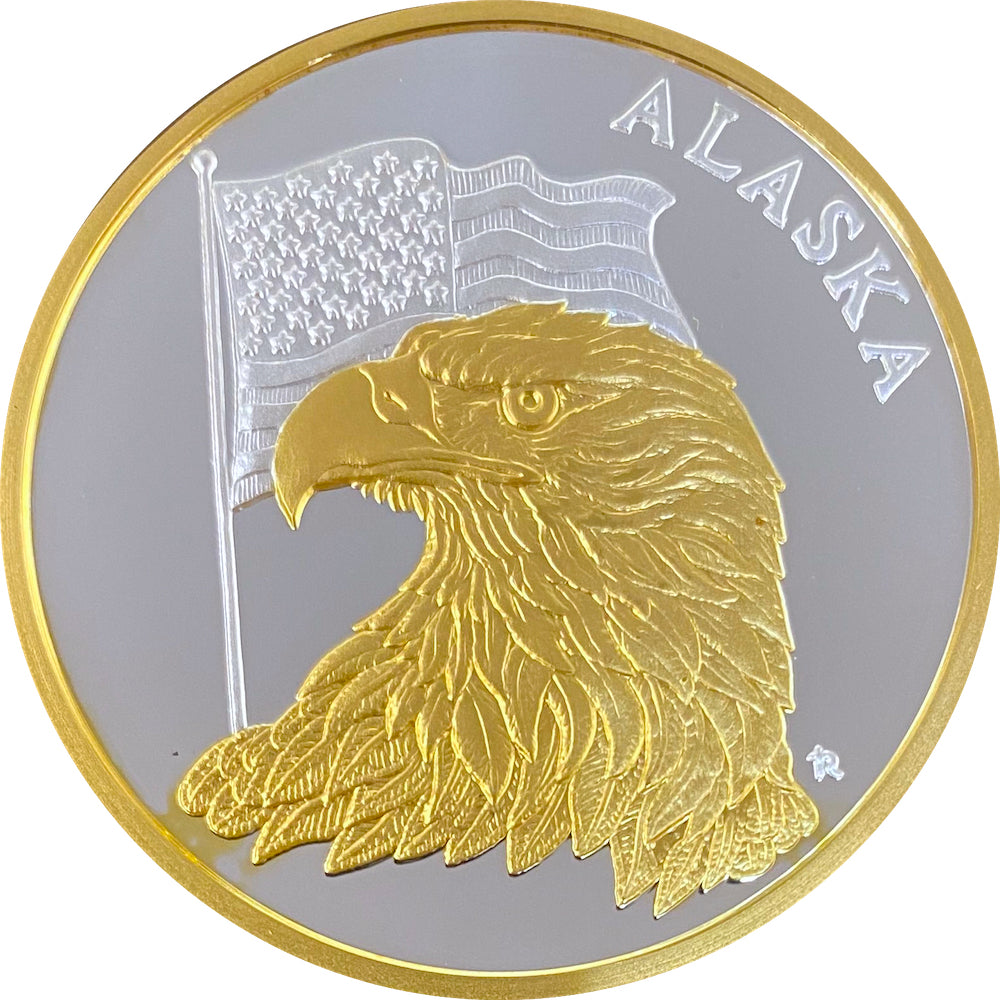 USA Eagle Medallion w/ Gold Relief