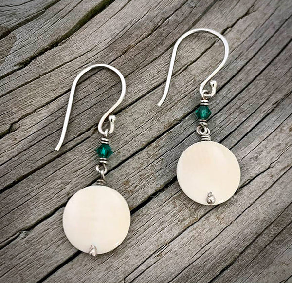 Ivory Disc Earrings