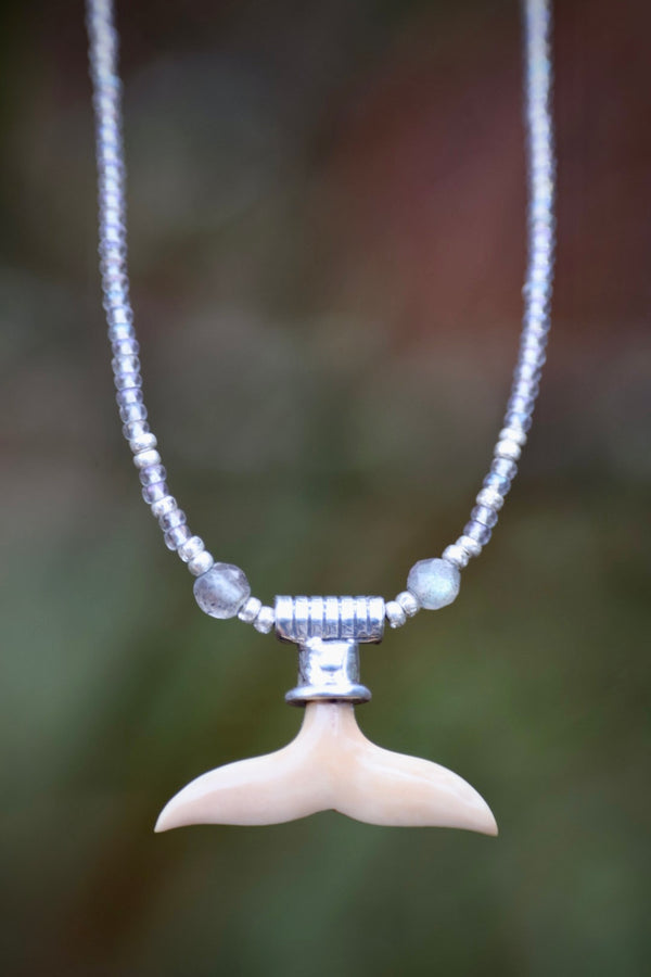 Whale Tail Necklace  - Silver