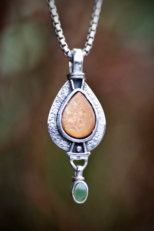 Wild Alaska Pendant with Gold Nuggets and Jade – Jewels And Times