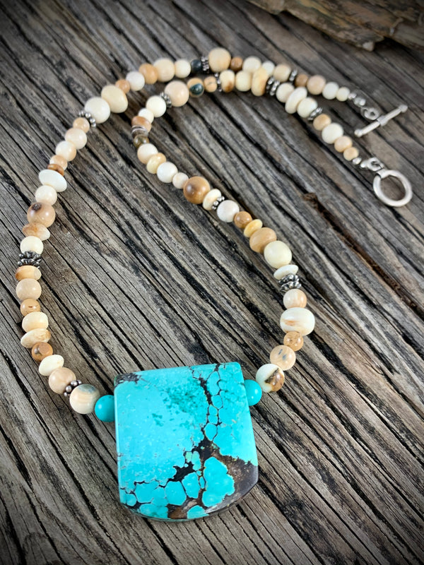 Ivory and Turquoise Necklace