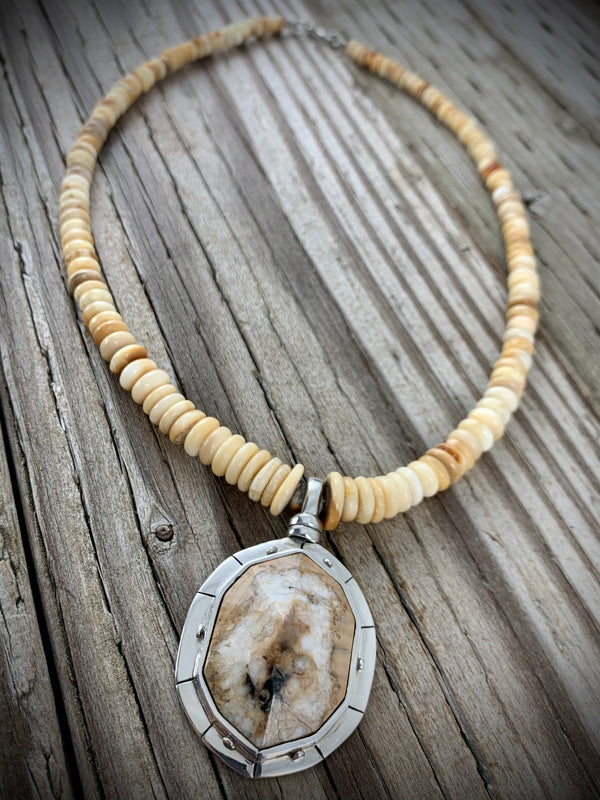 Faceted Ivory Necklace