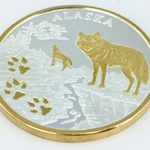 Wolf Tracks w/Gold Relief