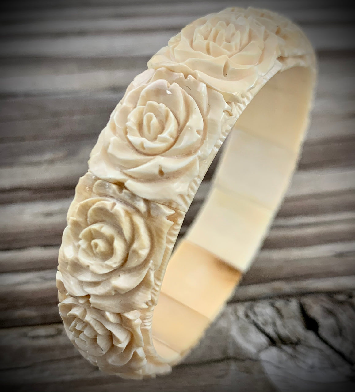 Mammoth Ivory Rose Bracelet – Fish Creek Company