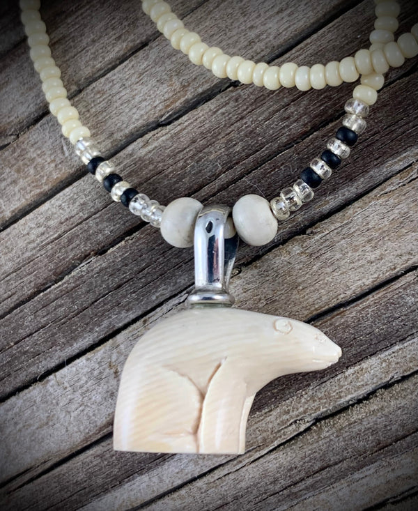 Bear Necklace - Ivory