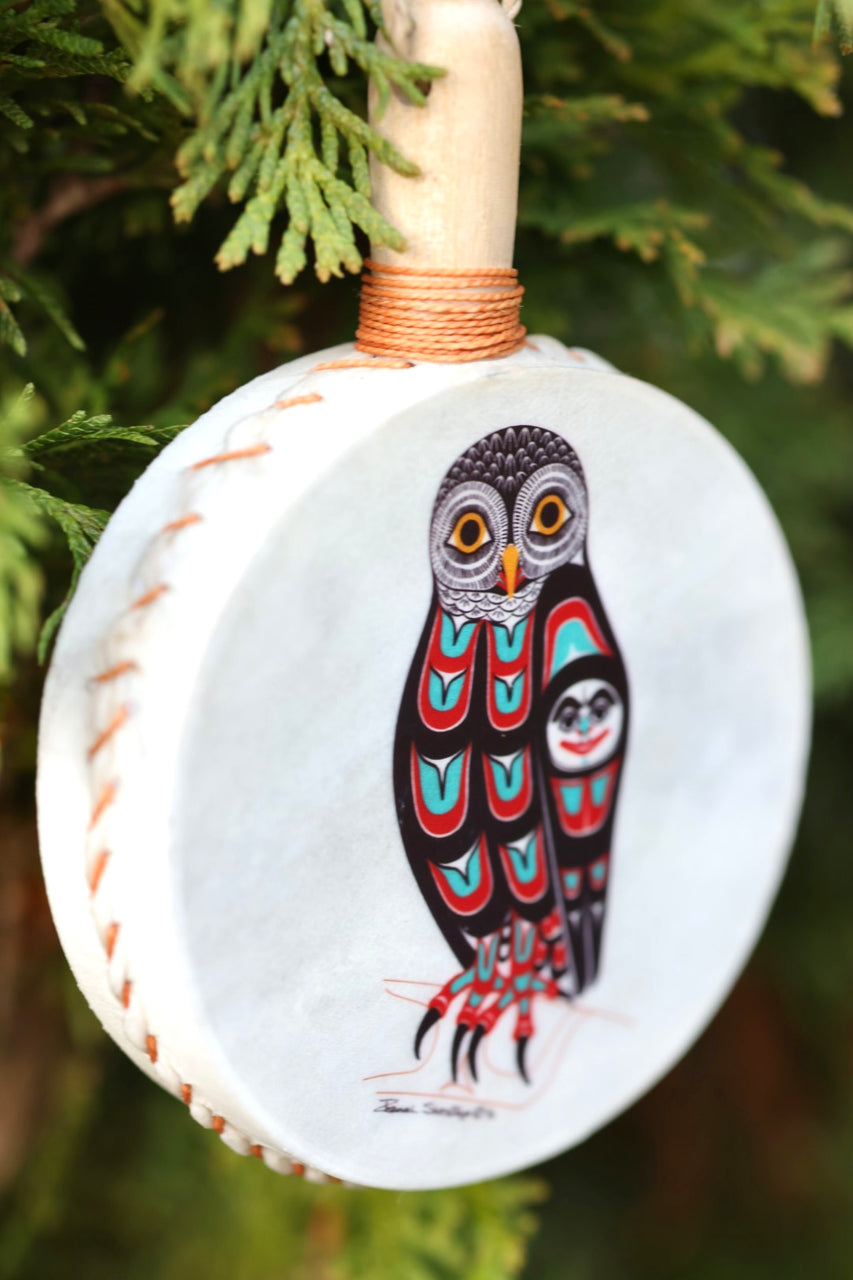 Owl Drum Ornament