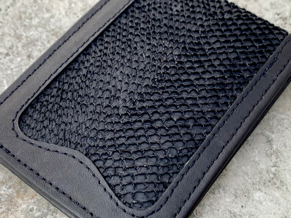 Alaskan Salmon Leather billfold - Black