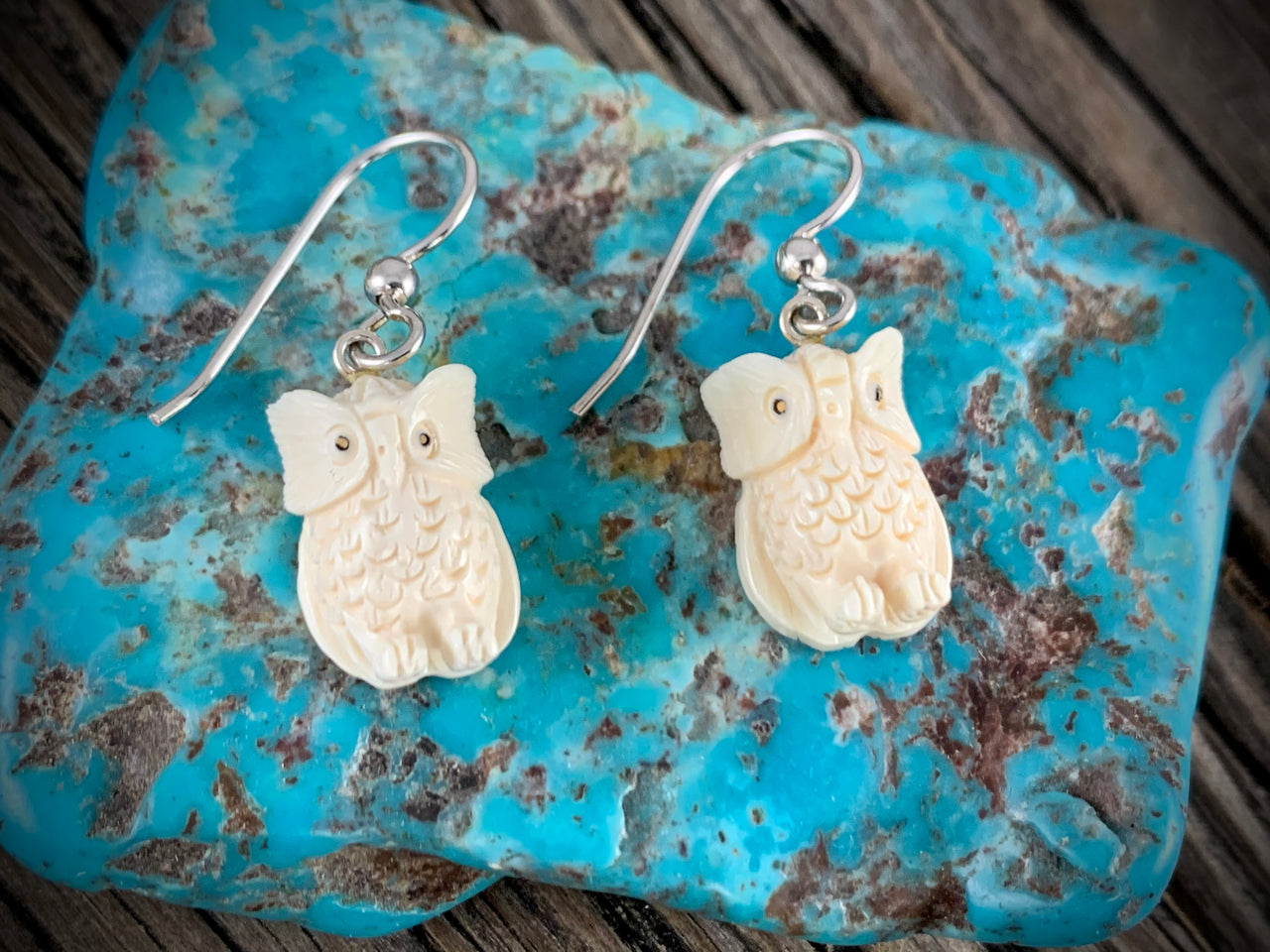Ivory Owl Earrings