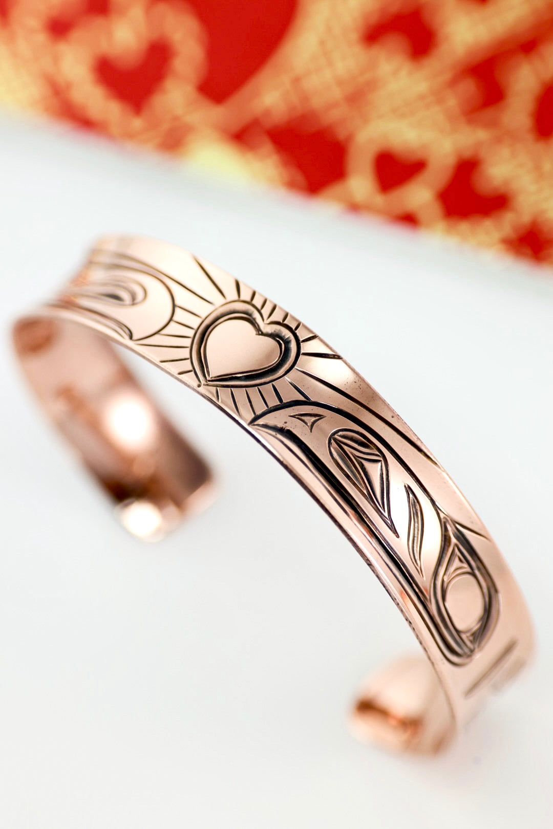 Lovebirds Concave Copper Bracelet