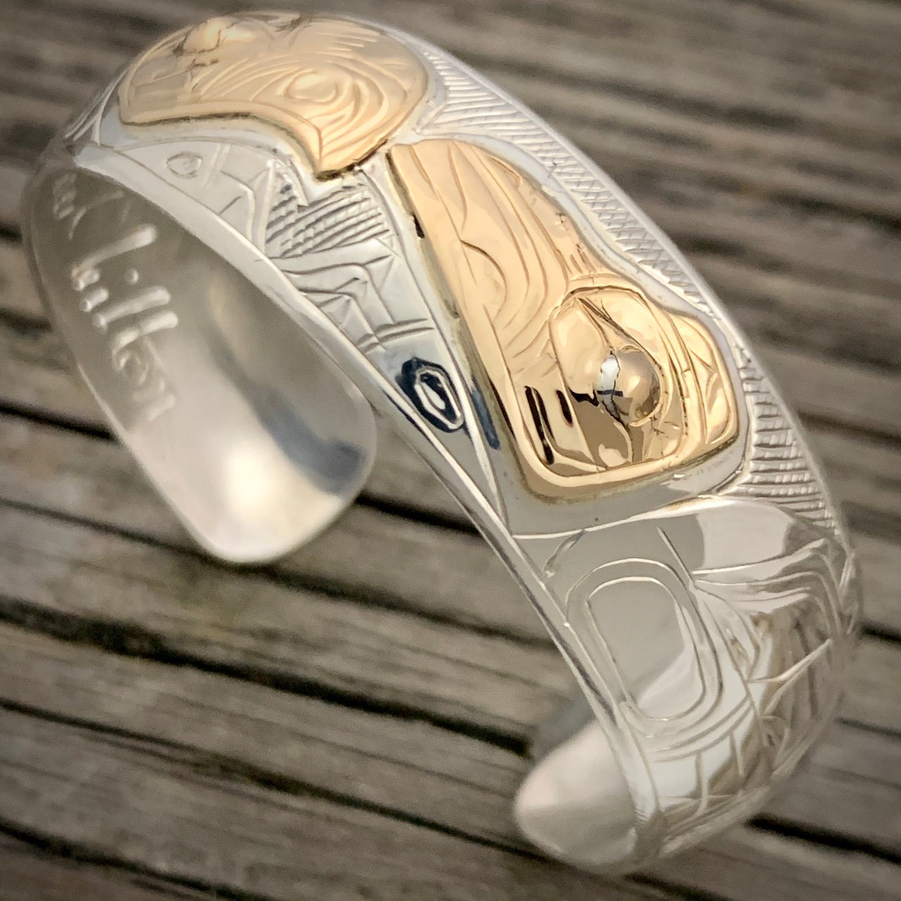 Lovebirds Gold Overlay Bracelet