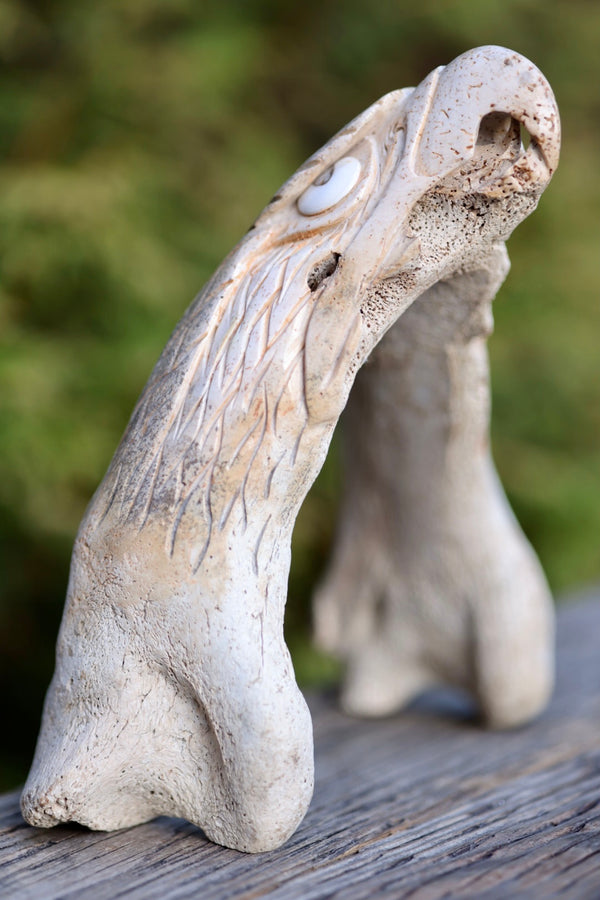 Walrus Jawbone Carving- Eagle
