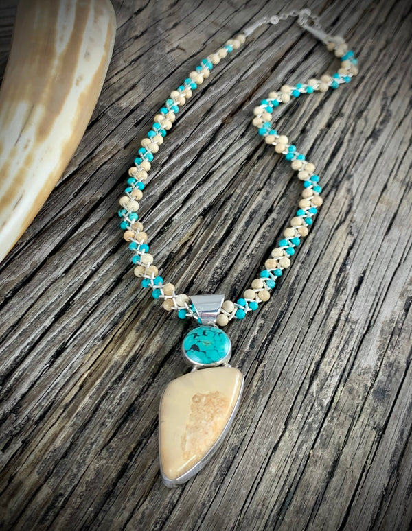 Ivory & Turquoise Pendant