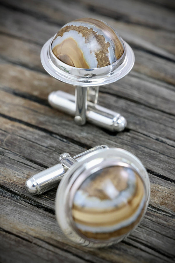 Round Cabochon Cuff Links