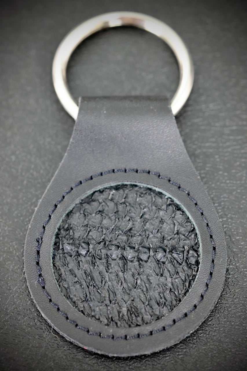 Alaska Salmon Leather Keychain