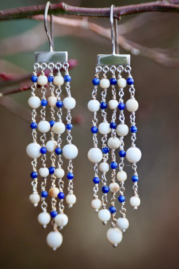 Lapis Bubbles Earring