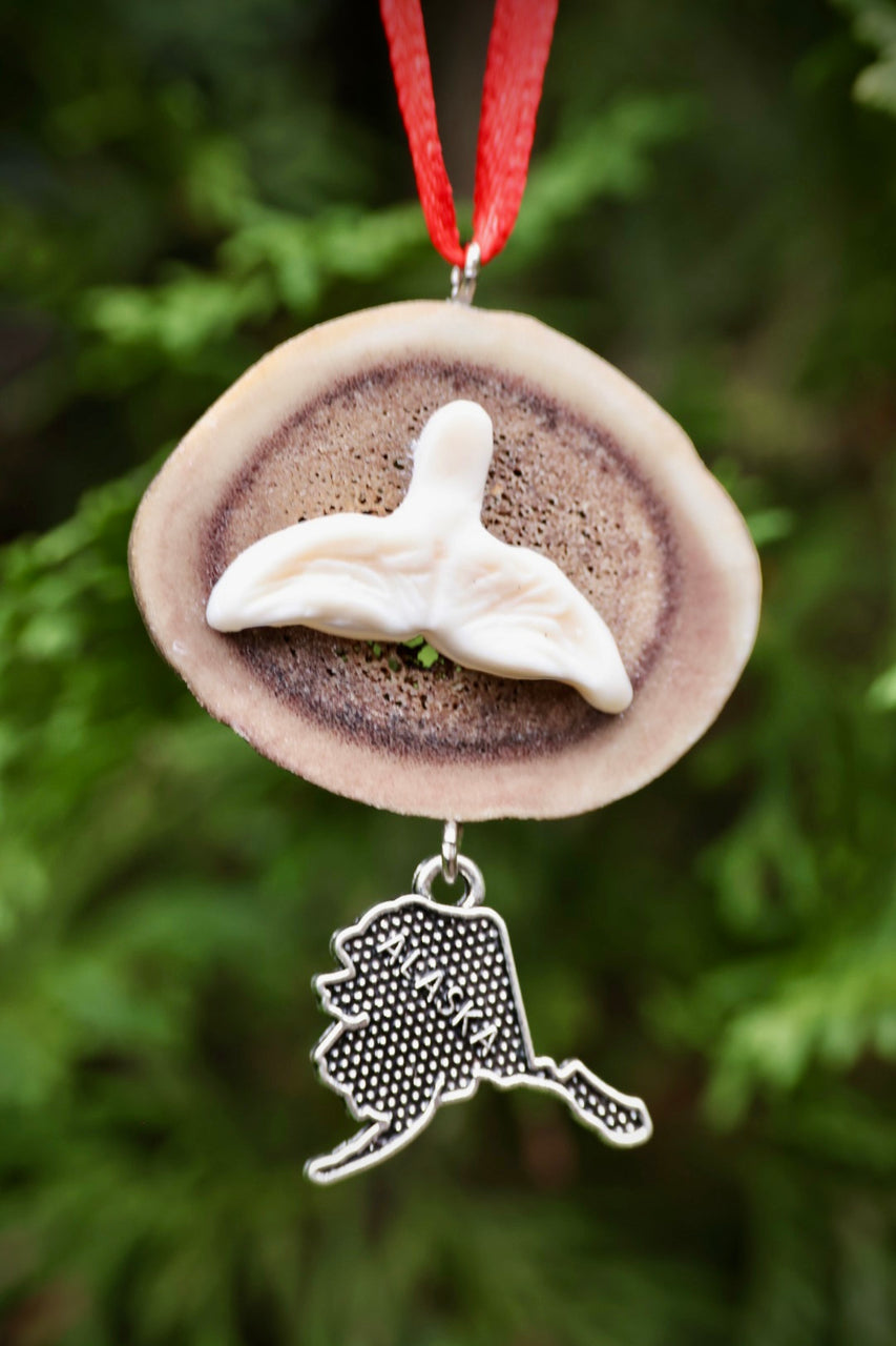 Antler Ornament - Whale