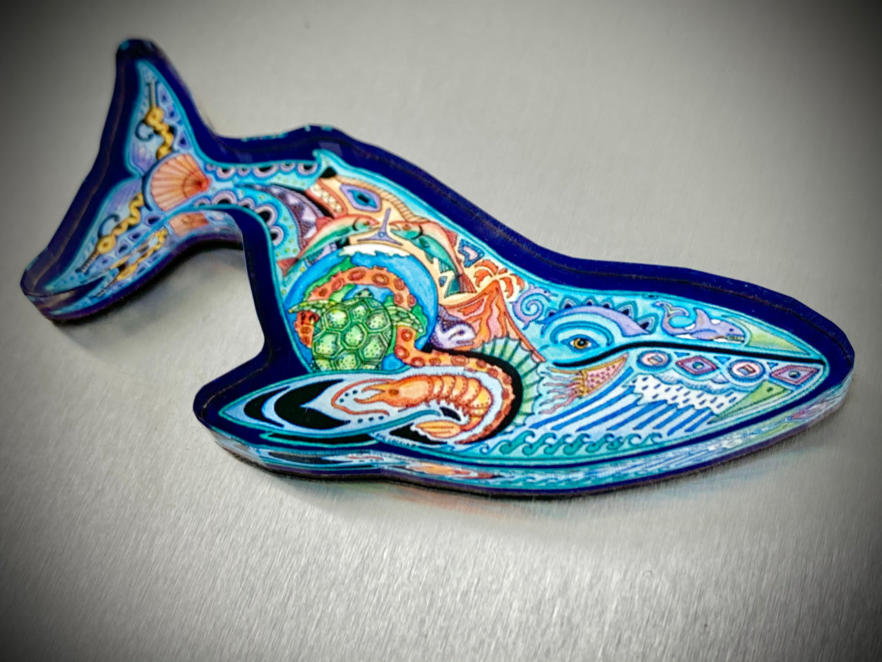 Blue Whale Magnet by Sue Coccia