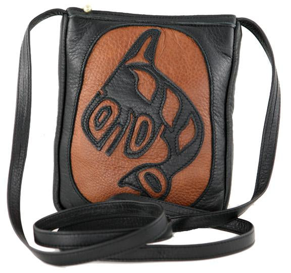 Killer Whale Leather Compact Bag