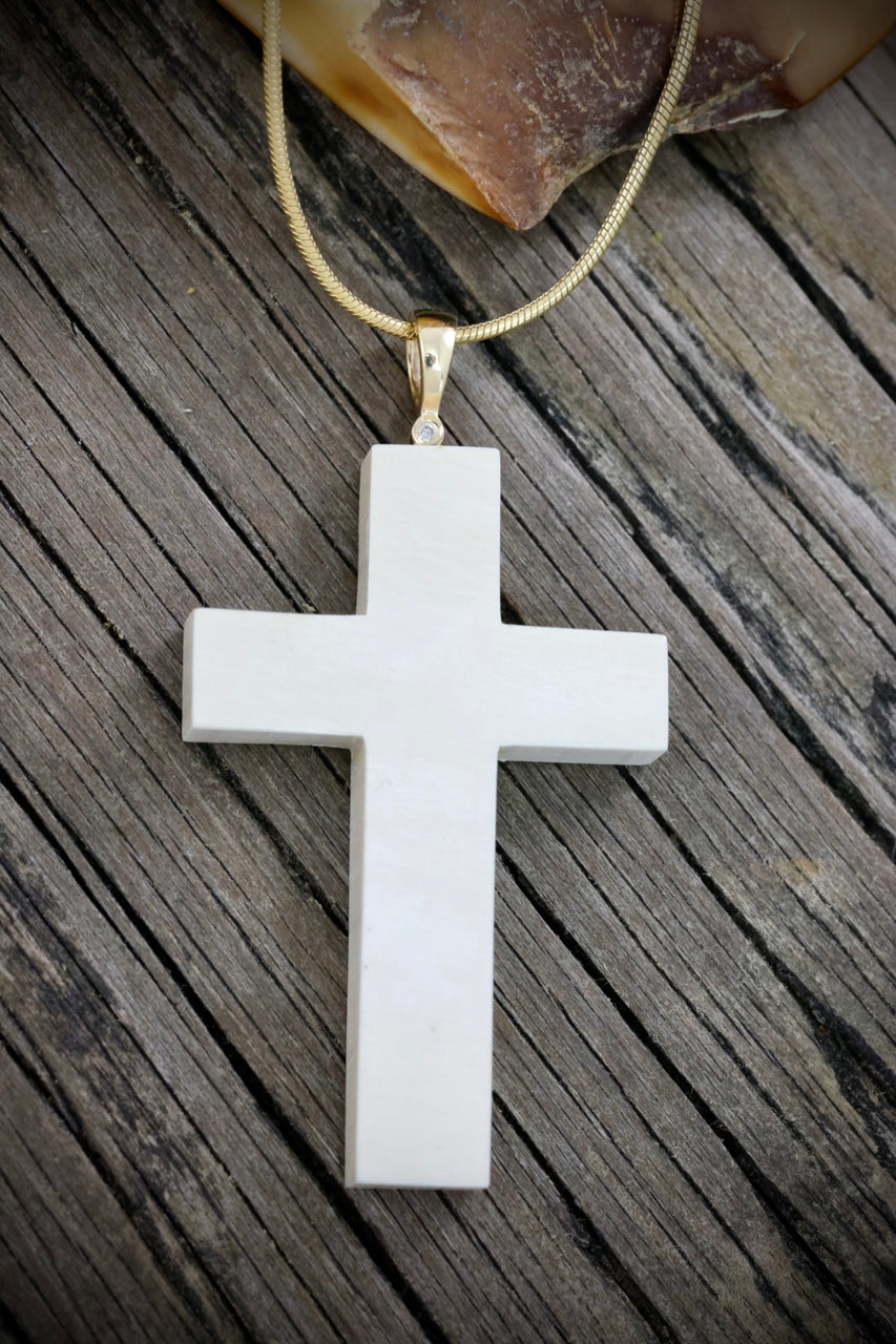 Ivory Cross w/ Diamond