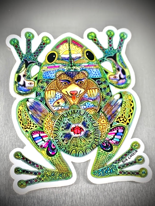 Frog Sticker by Sue Coccia