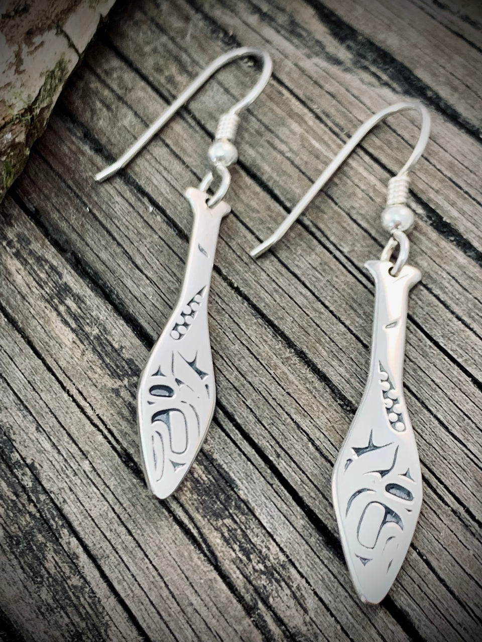 Salmon Paddle Earrings