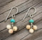 Mammoth Ivory & Turquoise Earrings