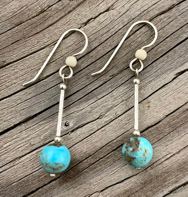 Mammoth Ivory & Turquoise Earrings