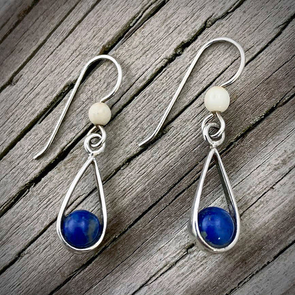 Ivory & Lapis Earrings