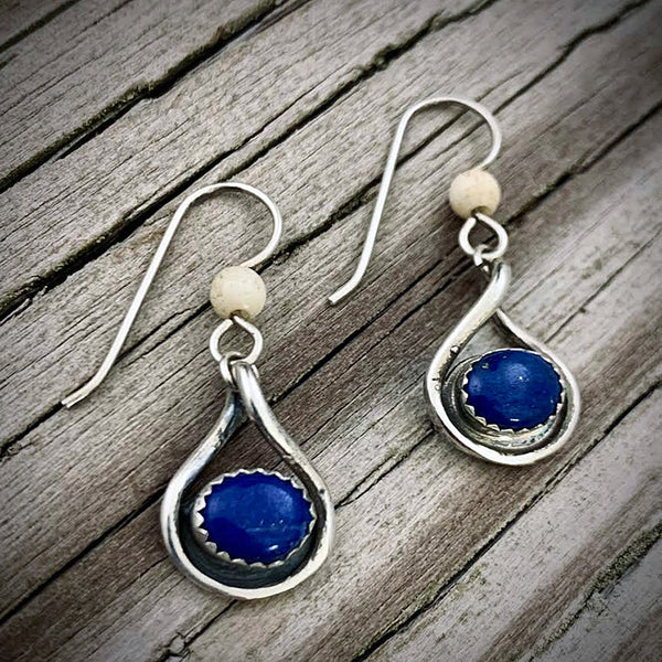 Ivory & Lapis Earrings