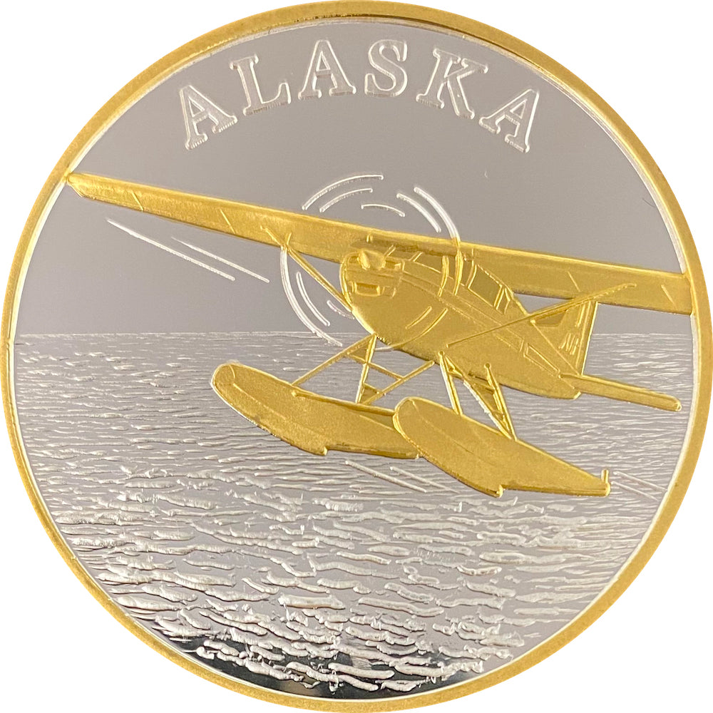 Alaska Aviation W/ 24k Gold Relief