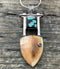 Walrus Ivory Pendant with Turquoise